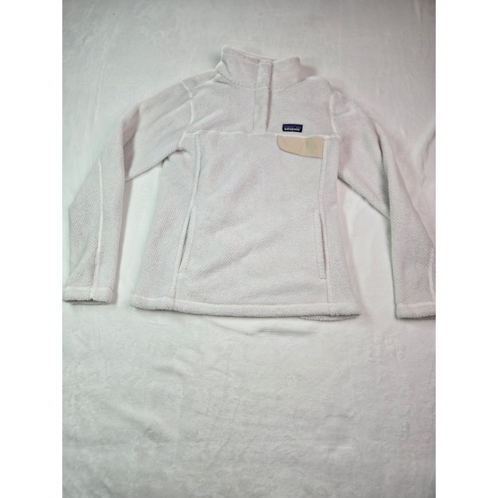 Patagonia Re Tool Snap T Fleece Pullover Cream White Womens Medium 25442